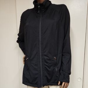 Tangerine Black Utility Jacket with High Collar and Full Zip